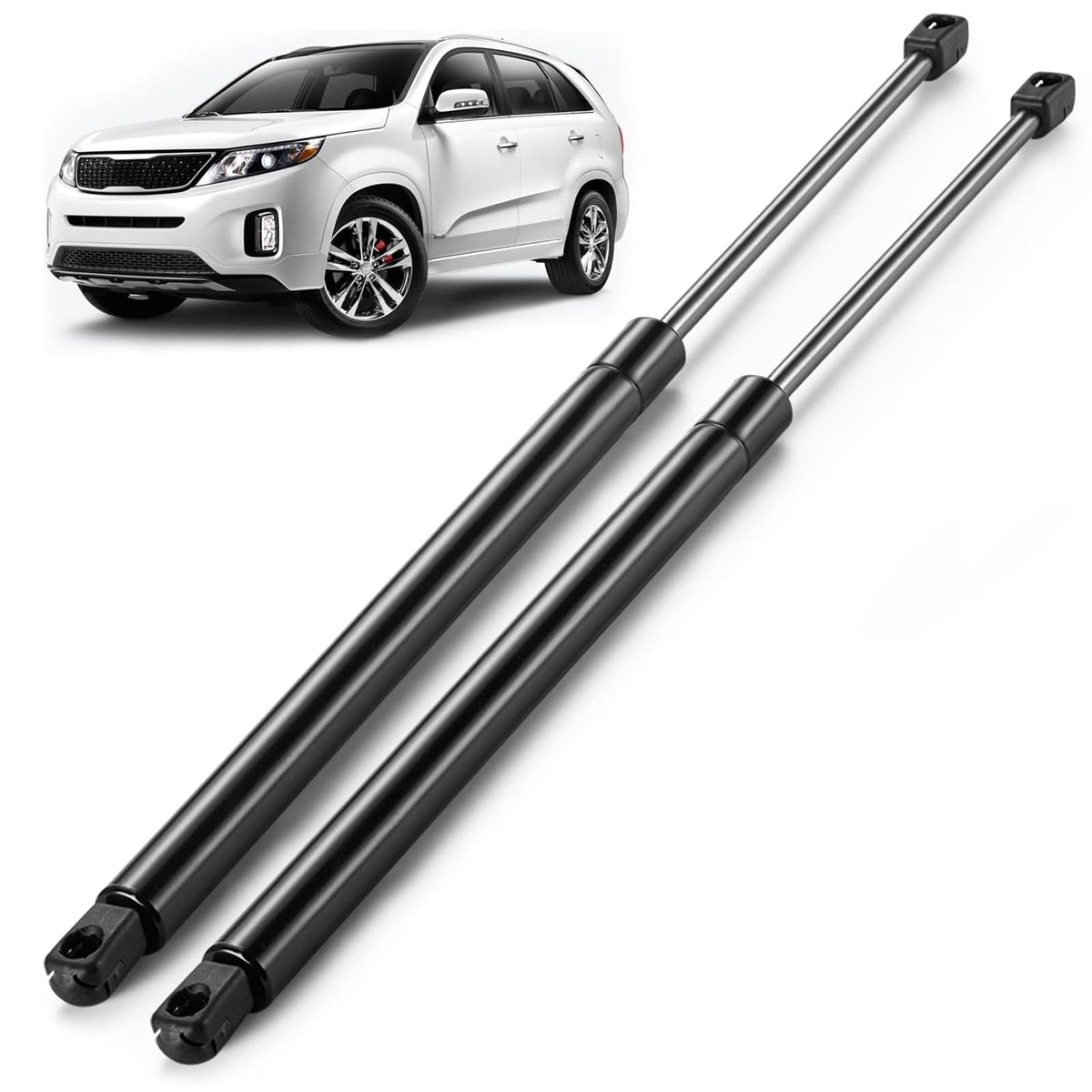 ARANA rear-hatch-struts-kit shows chrome finish and durable lift support for Kia Sorento.