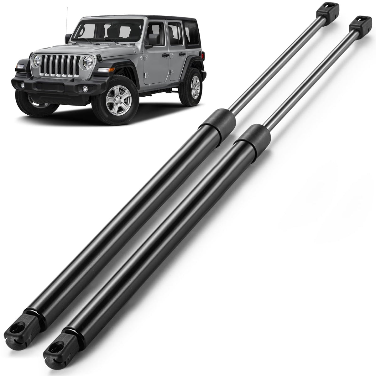 ARANA rear window struts for Jeep Wrangler provide reliable lift support.