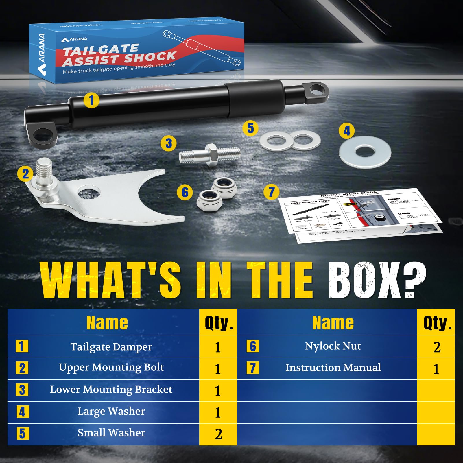 ARANA Soft Open Damper Action Demo shows controlled tailgate lowering.