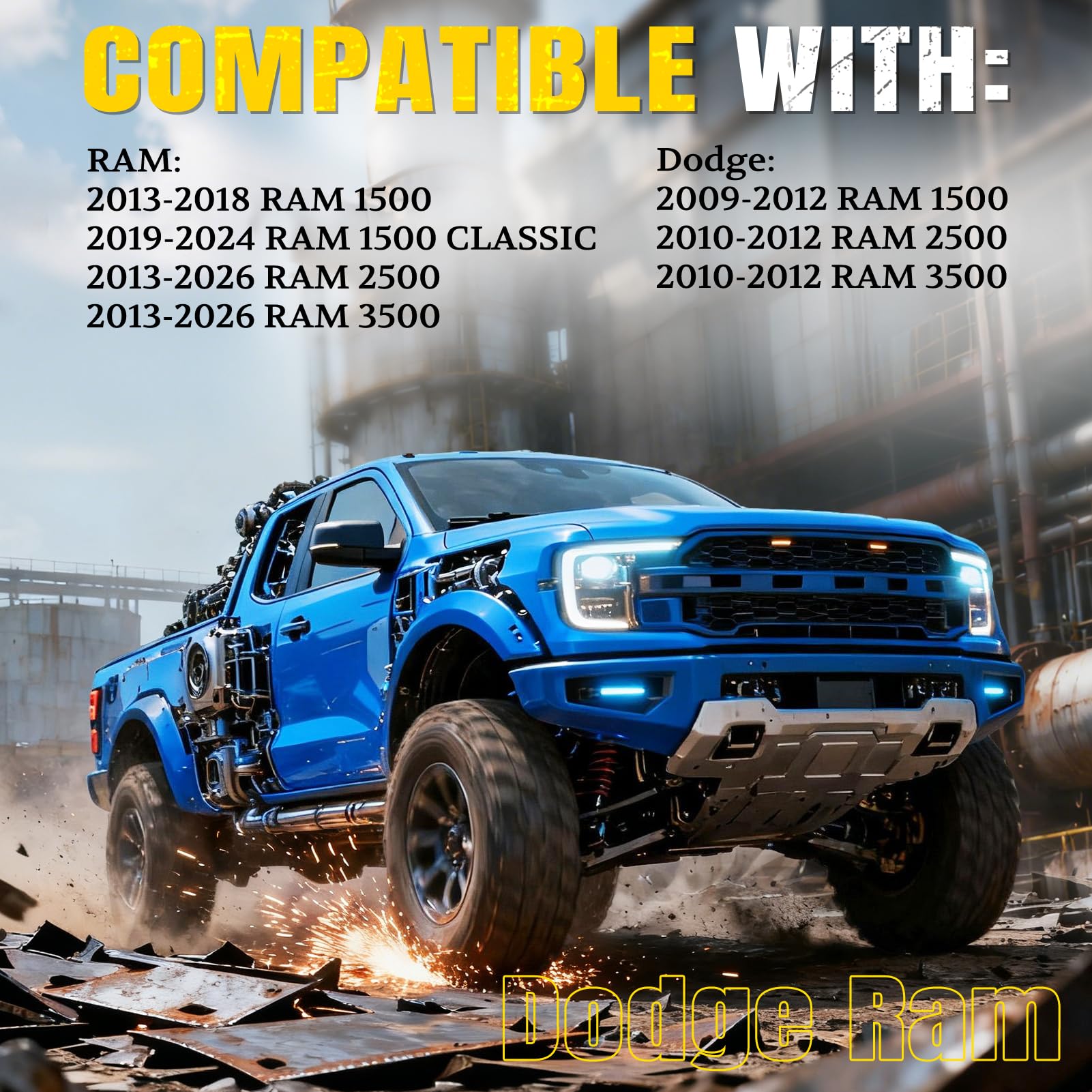ARANA Taigate Assist Shock on RAM 2500/3500 with precise fit and safety