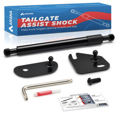 ARANA tailgate assist on F-150 front view with smooth dampening