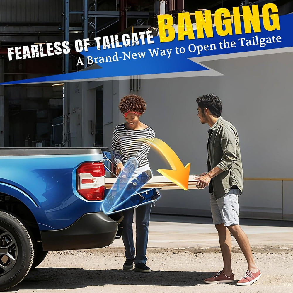 ARANA tailgate dampers soft-open kit in use for easy tailgate lowering