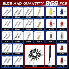 ARASTTA 969pcs 18-pin stripping tools enable precise cable prep.