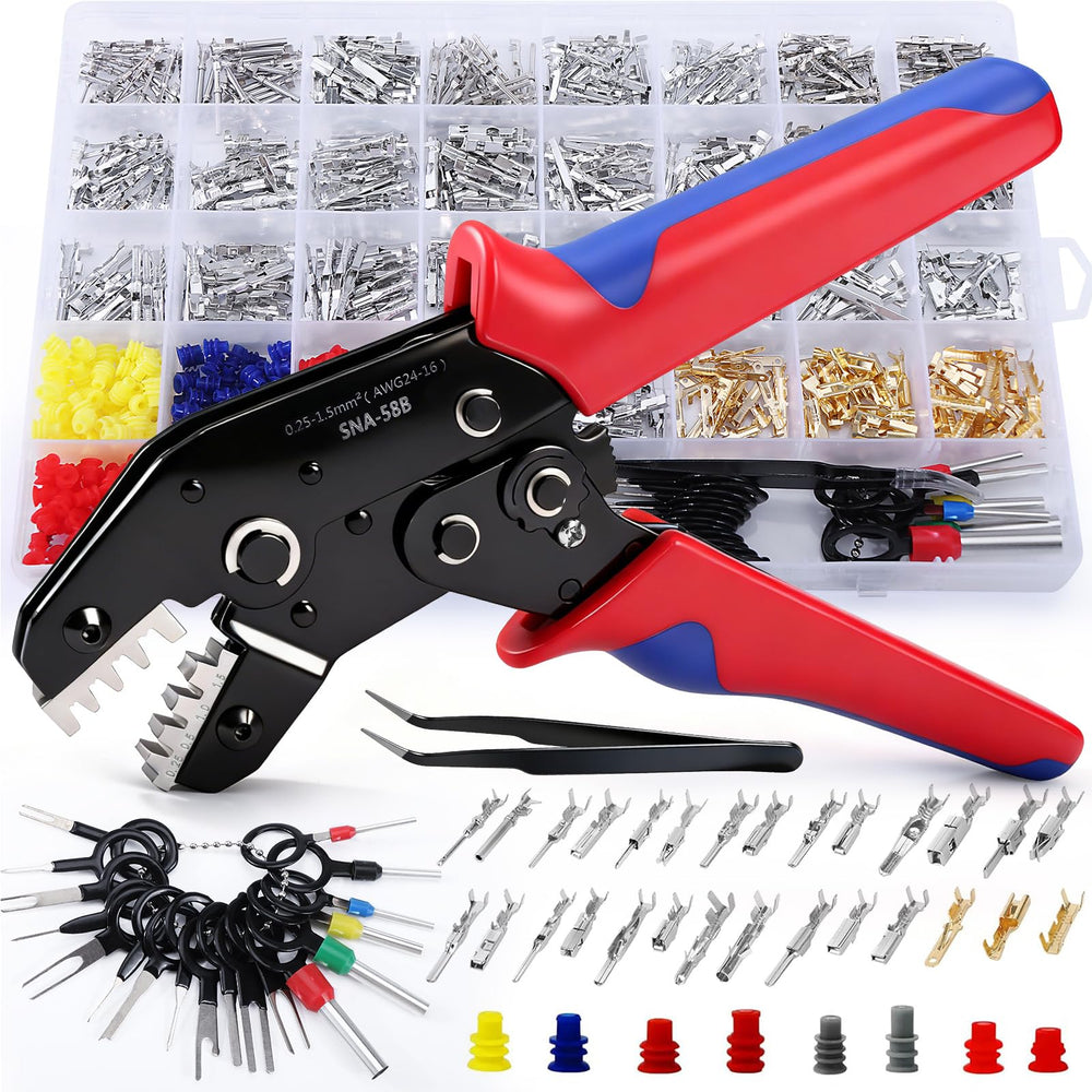 ARASTTA 969pcs 550 pins connectors close-up highlights versatile pin options for harness work.