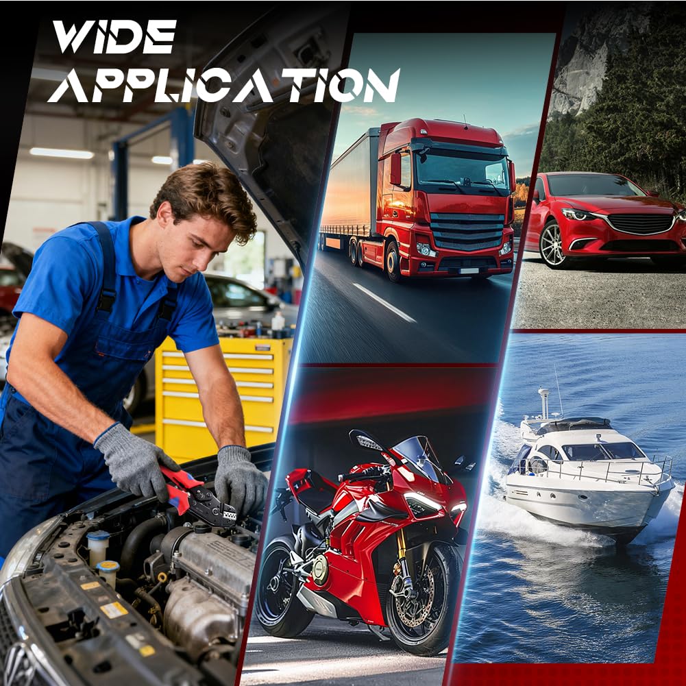 ARASTTA 969pcs wide application range fits cars, motorcycles, EVs, and boats.