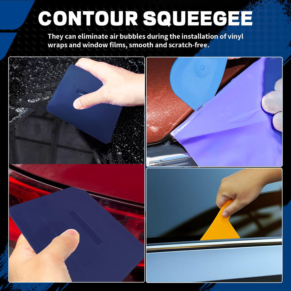 Arayker contour squeegee reaches tight corners with precision.