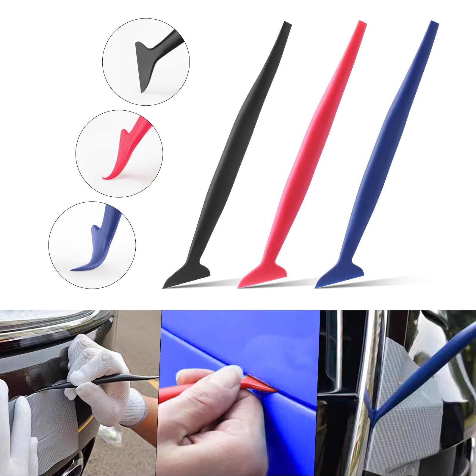 Arayker soft-edge squeegees reduce marks on vinyl surfaces