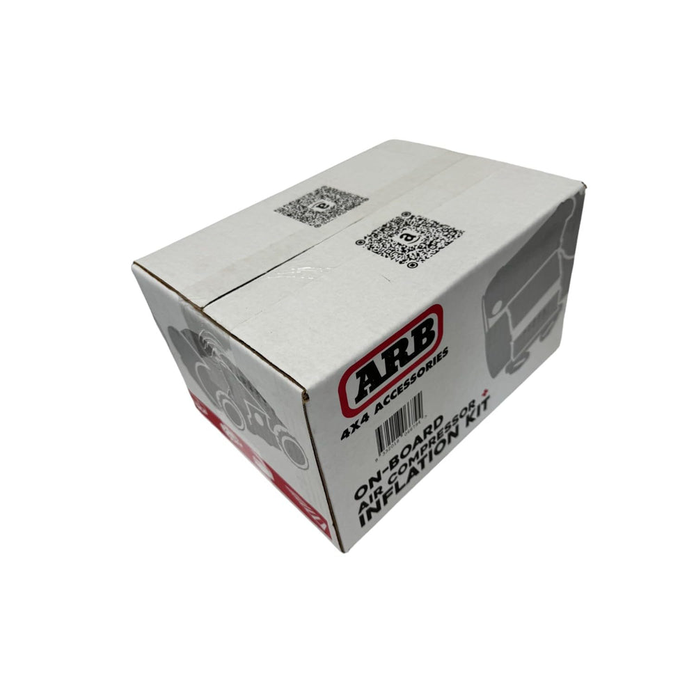 ARB pump-up kit with assorted fittings for camping gear and air mattresses.