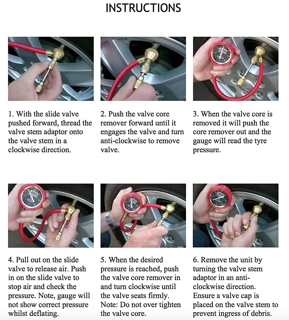ARB505 Deflator Kit dial reads clearly with 1 psi increments for quick checks.
