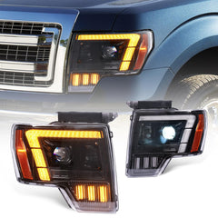 Archaic Headlights on Ford F-150 front view enhances night visibility and style.
