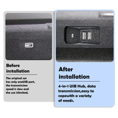 Arcoche glove box USB hub integrated with Model 3 Highland interior