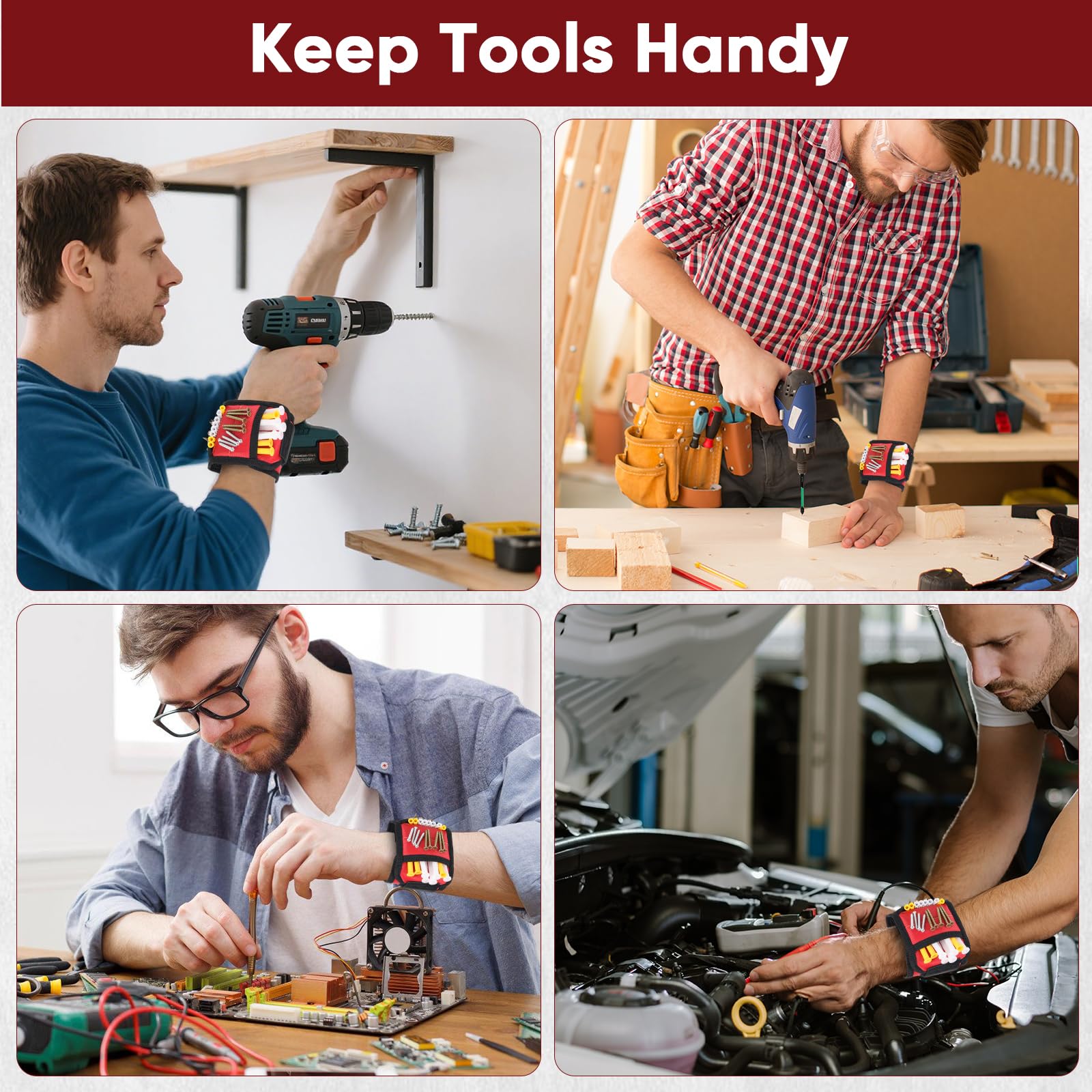 Arcomin Magnetic Pad securely holds metal parts while working.