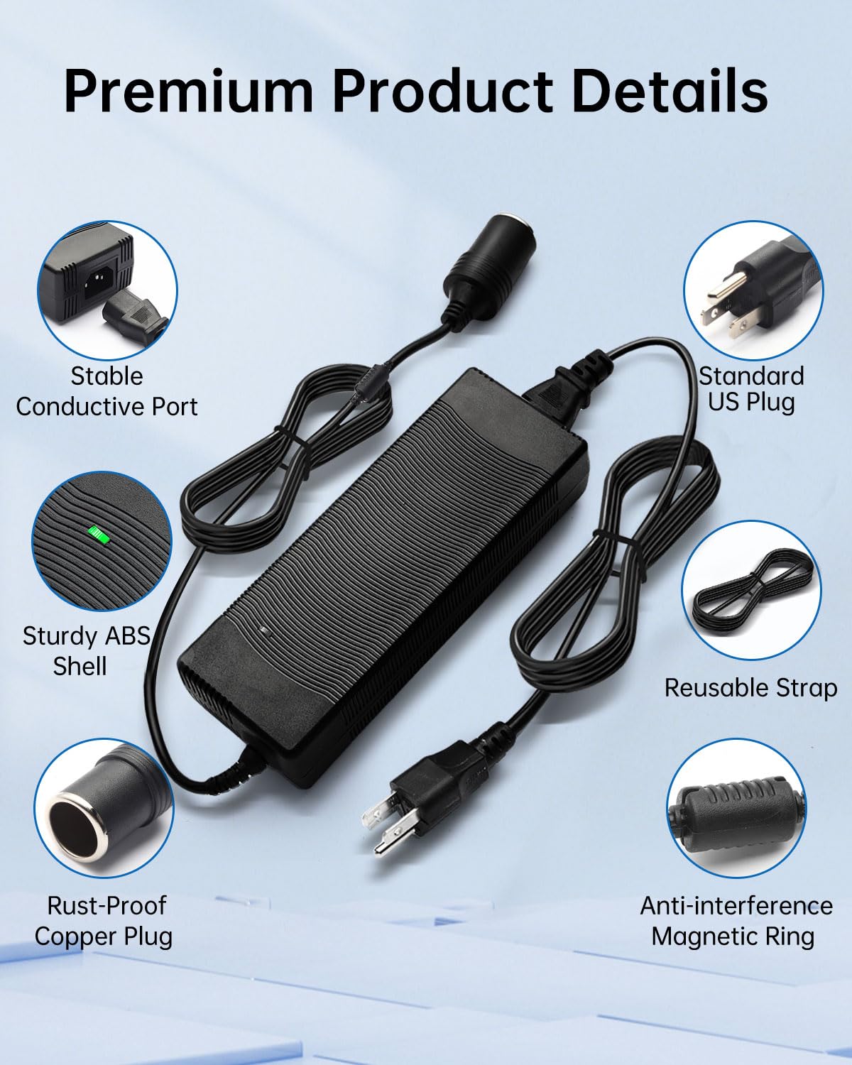 Arecwy AC-DC converter 180W side panel shows easy access and wiring.
