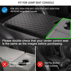 Areeyils armrest cover for Ford F-250/F-350 40/20/40 jump seat guards against scratches.