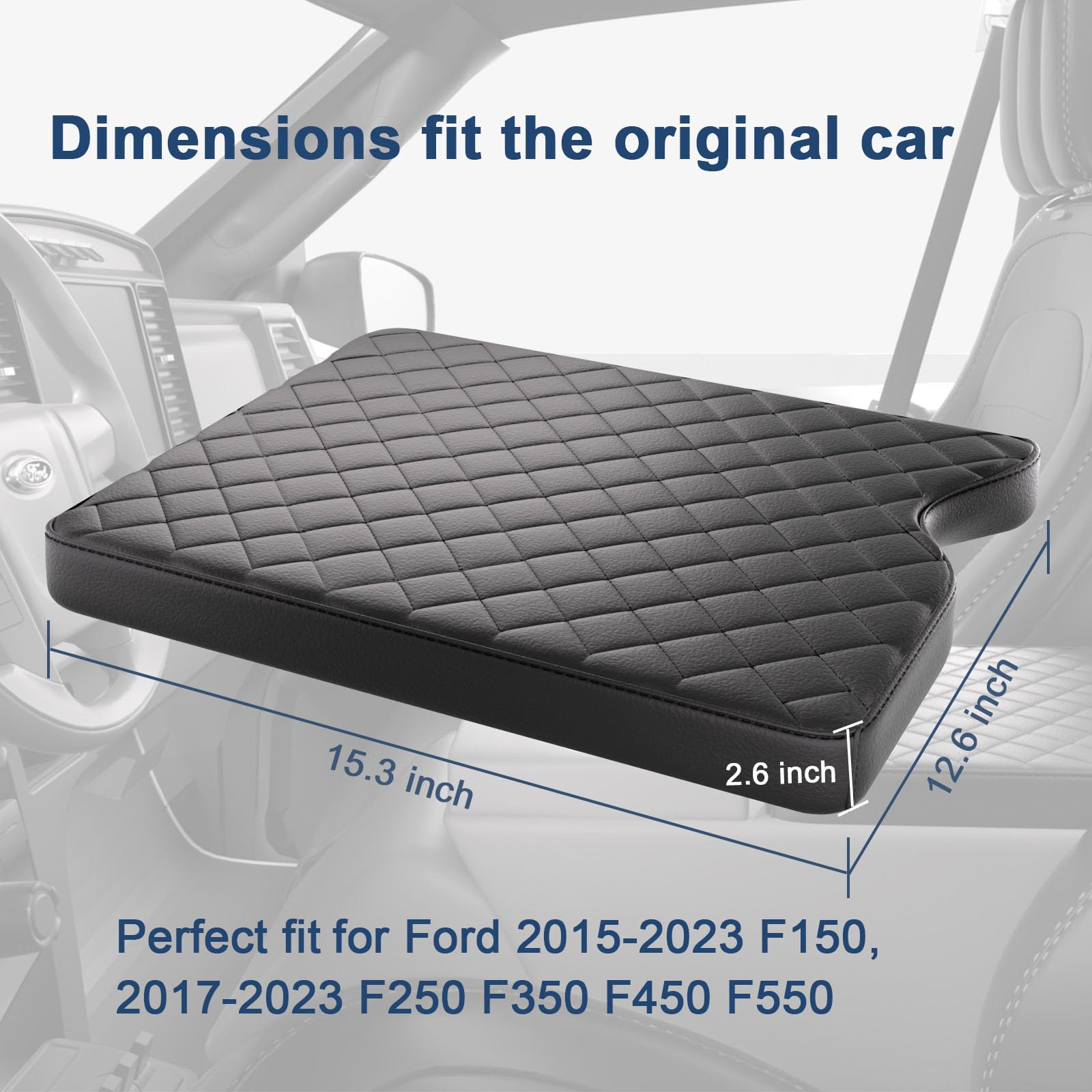 Areeyils center console cover protects the entire console for a refreshed look inside your Ford.