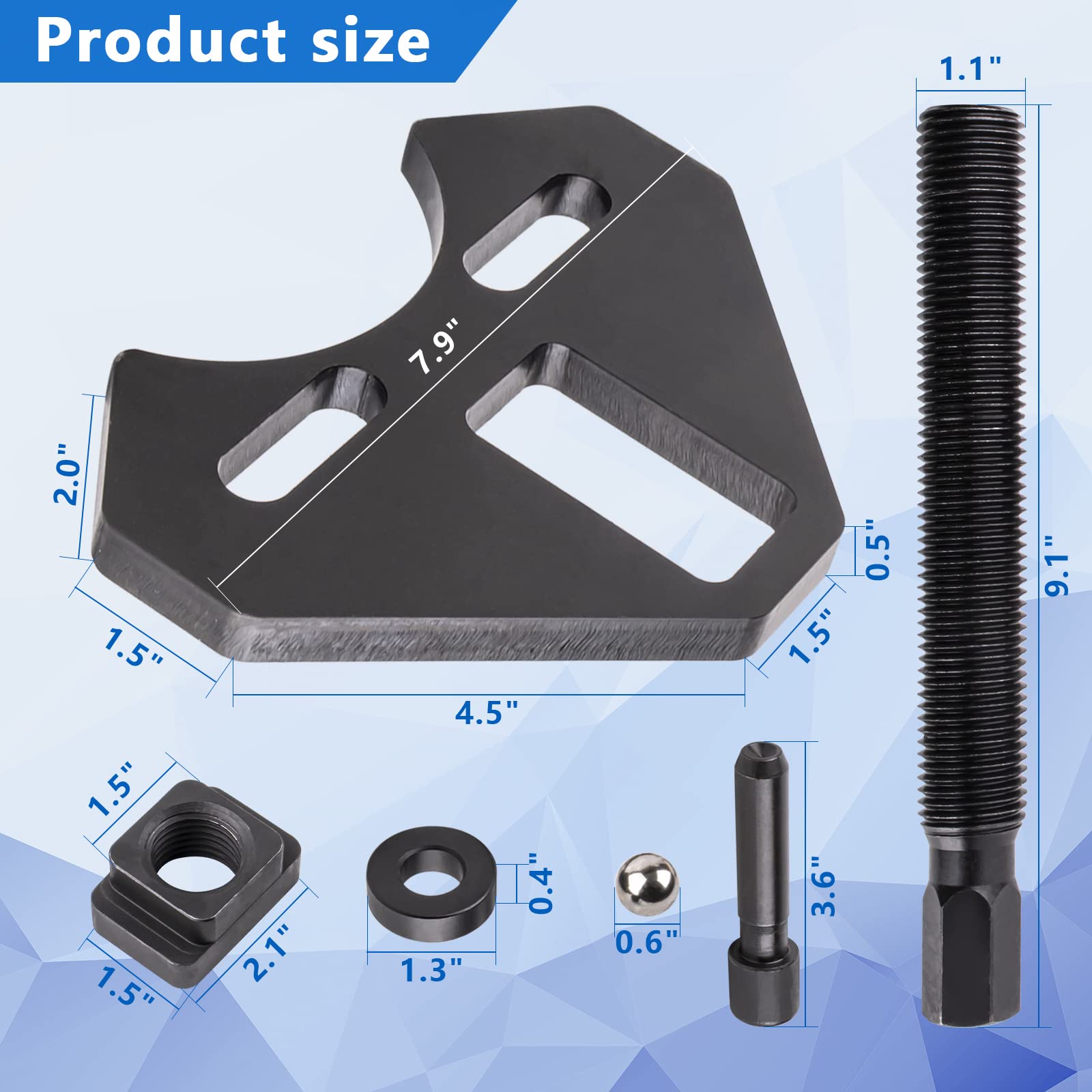 aremnry hub removal tool with lug nuts and washers for secure alignment during removal.