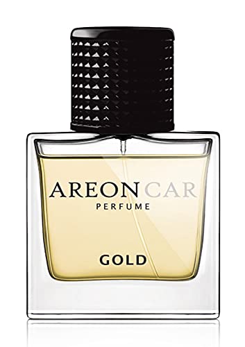 AREON glass bottle detail showcases premium design for vehicles