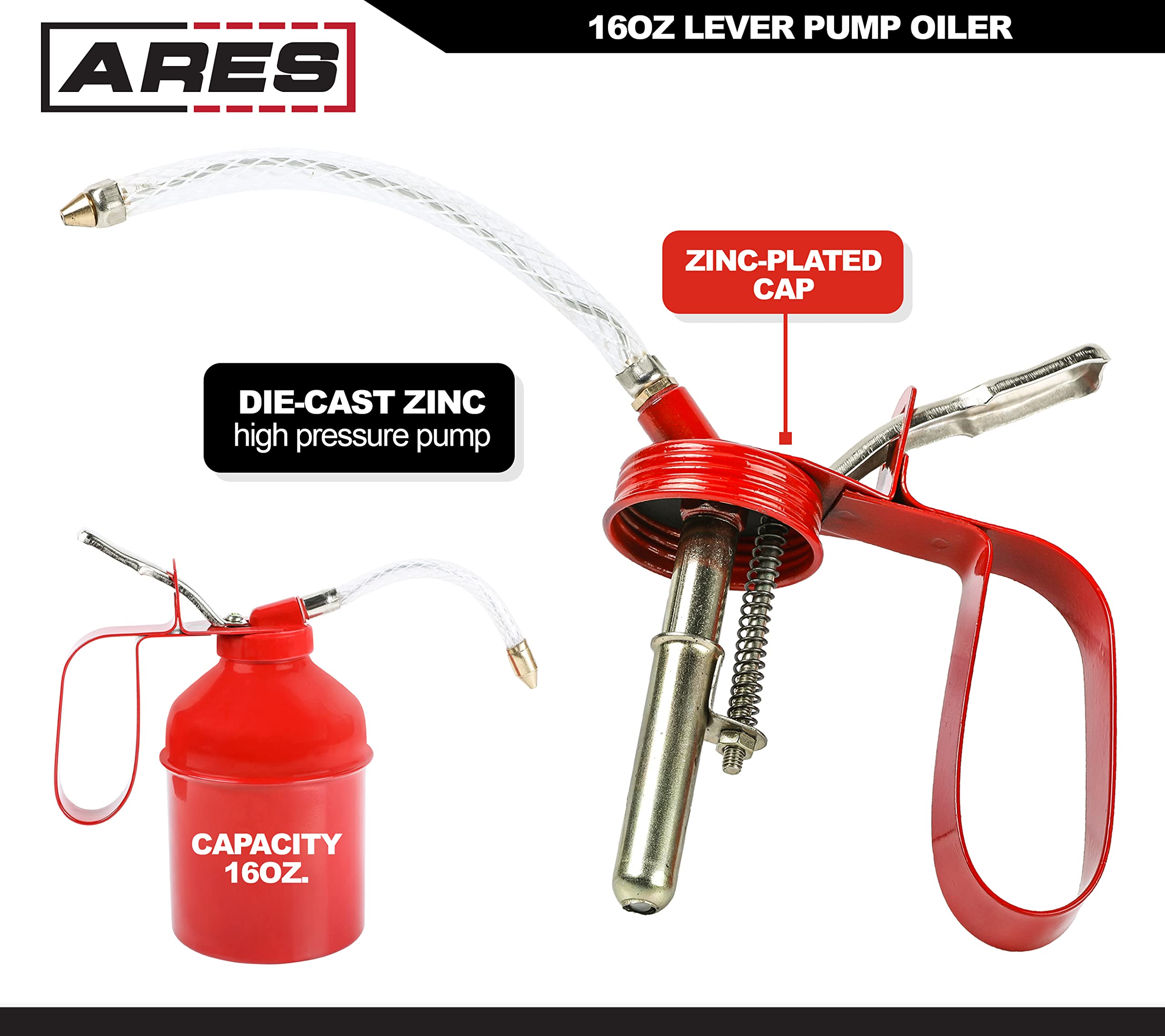 ARES 55010 offset rigid nozzle reaches tight spaces with control.