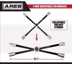 Fully collapsed length of 15 3/4 inches fits tight spaces.
