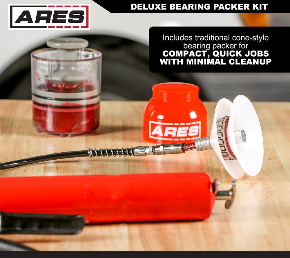 ARES packer with Zerk fitting for grease gun filling