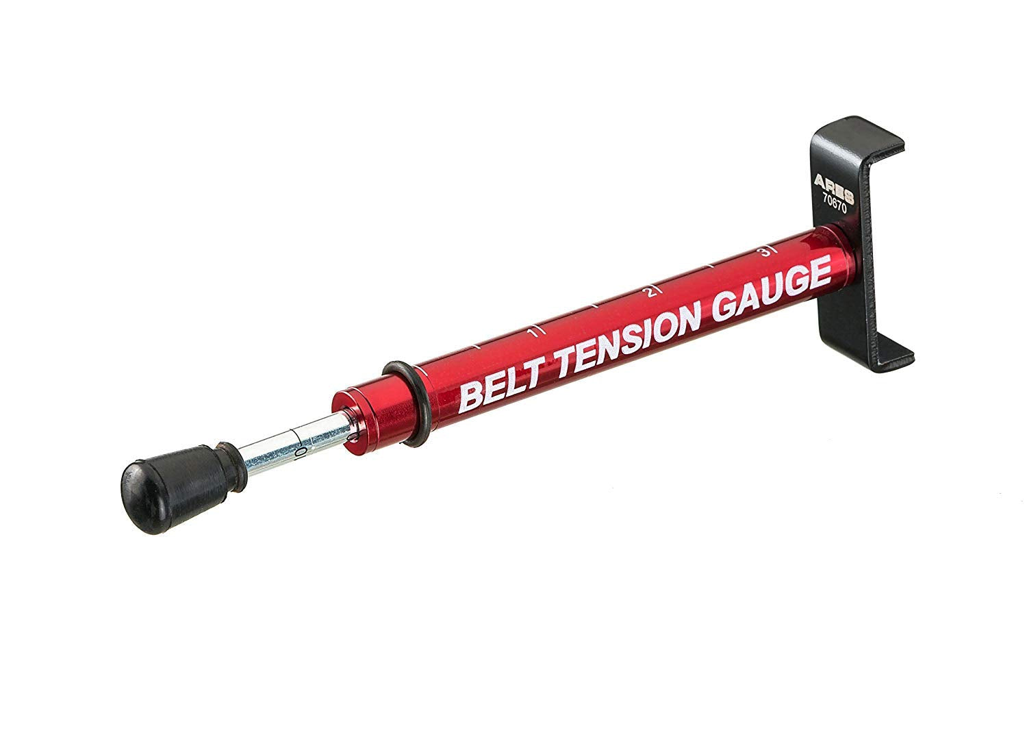 ARES belt tension gauge main view shows quick, precise belt tension checks for reliable setup.