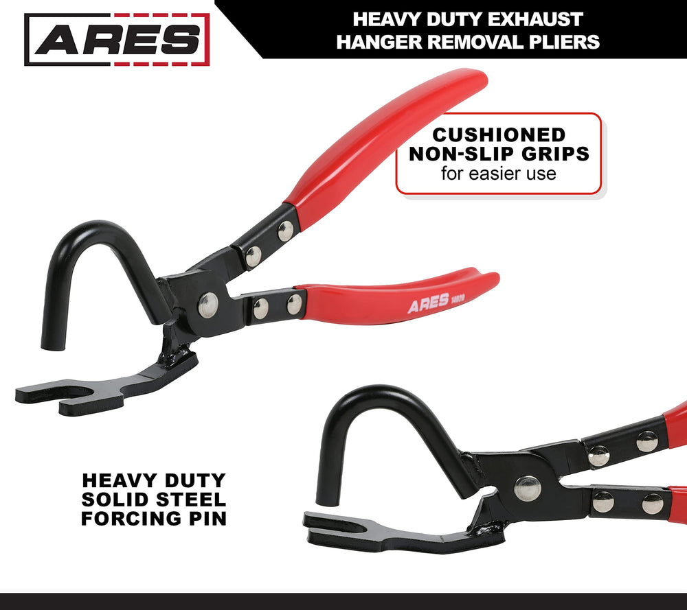 ARES Exhaust Hanger Removal Pliers extended reach reaches recessed hangers comfortably