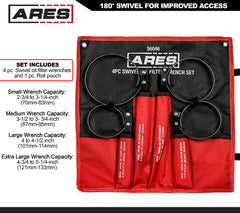 ARES swivel oil filter wrench medium 87-95mm fits common car filters with balance.