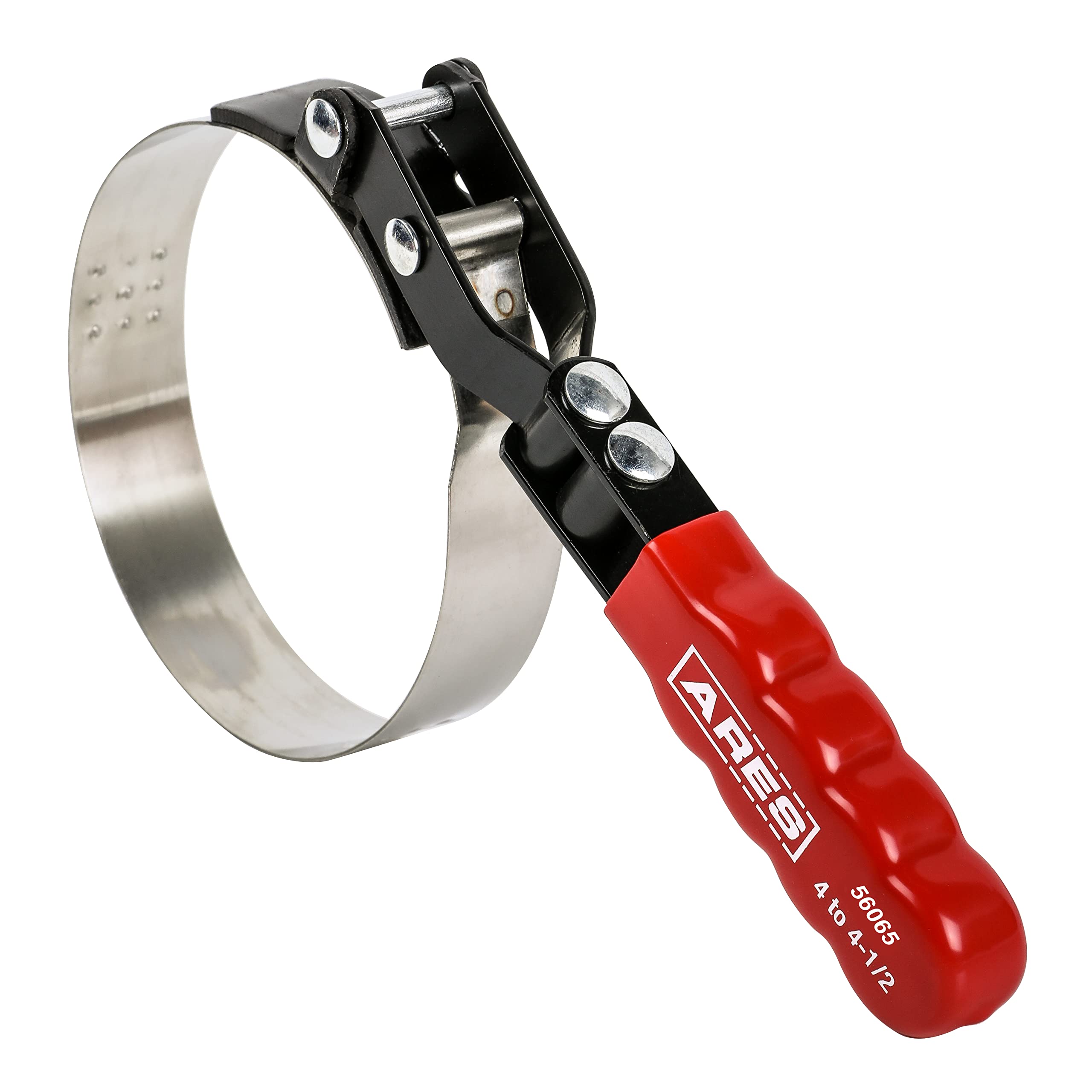 ARES PVC-dipped handle provides comfortable control during oil changes.