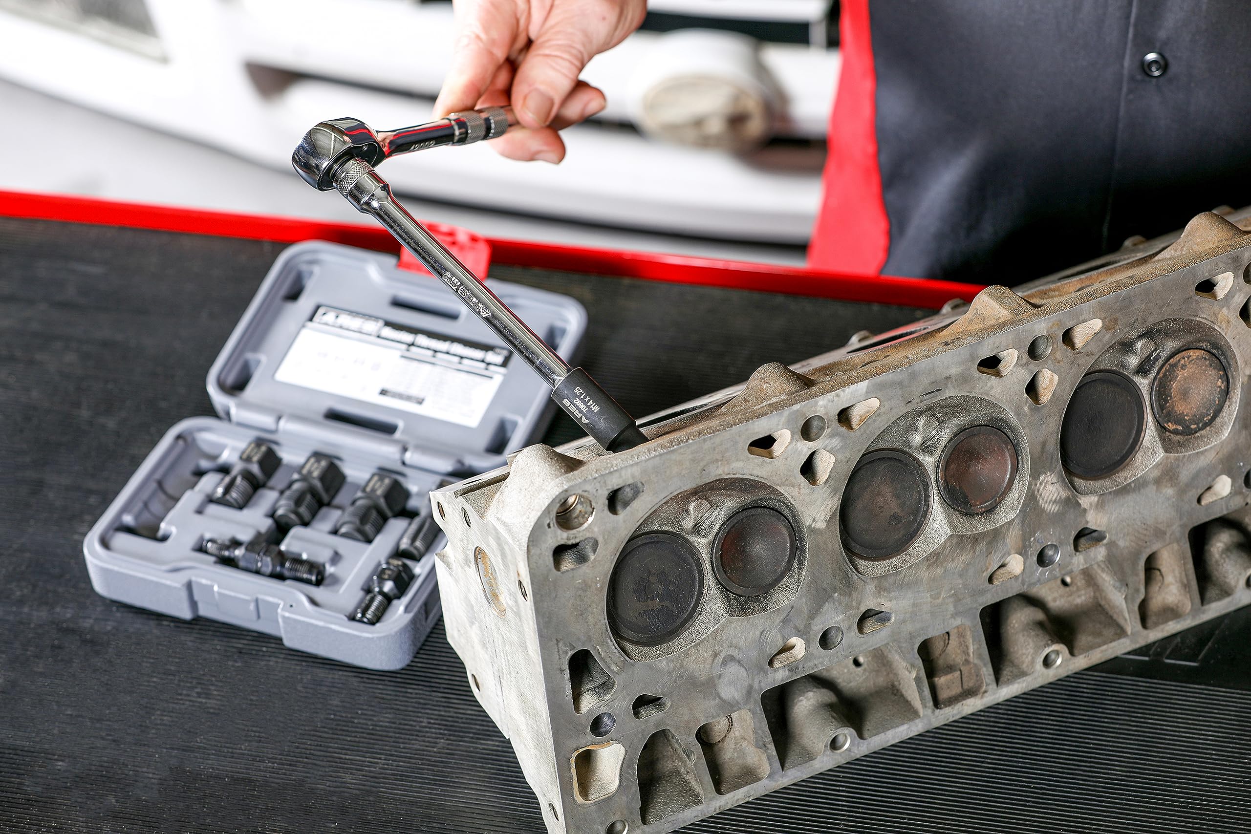 ARES three-eighths square drive supports ratchets and versatile use.