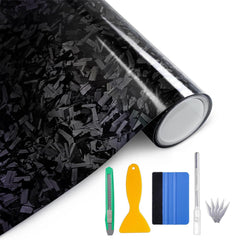 Arespark gloss forged carbon wrap on car hood for a sleek, durable upgrade