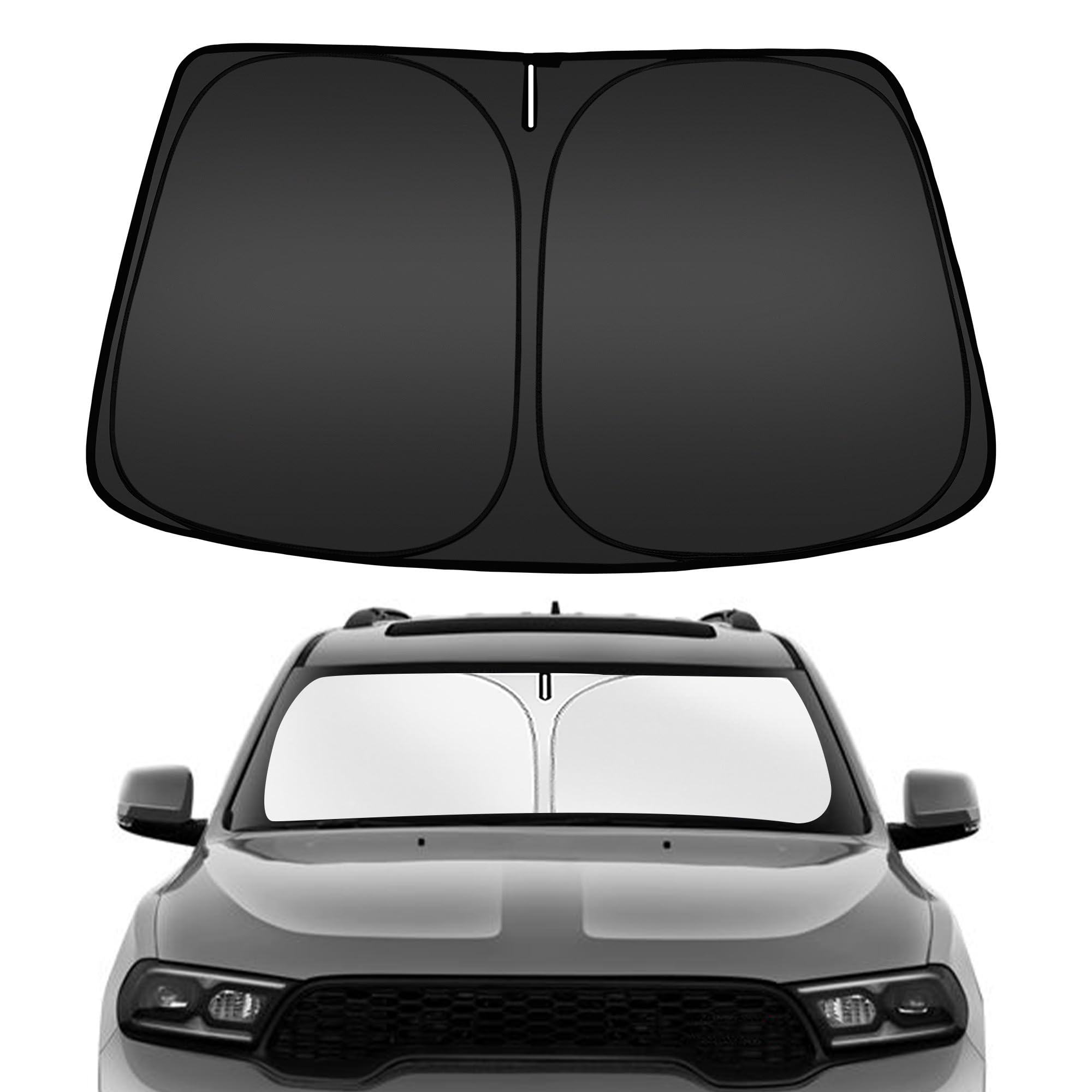 ARISMOTOR Dodge Durango windshield shade custom fit for full windshield coverage