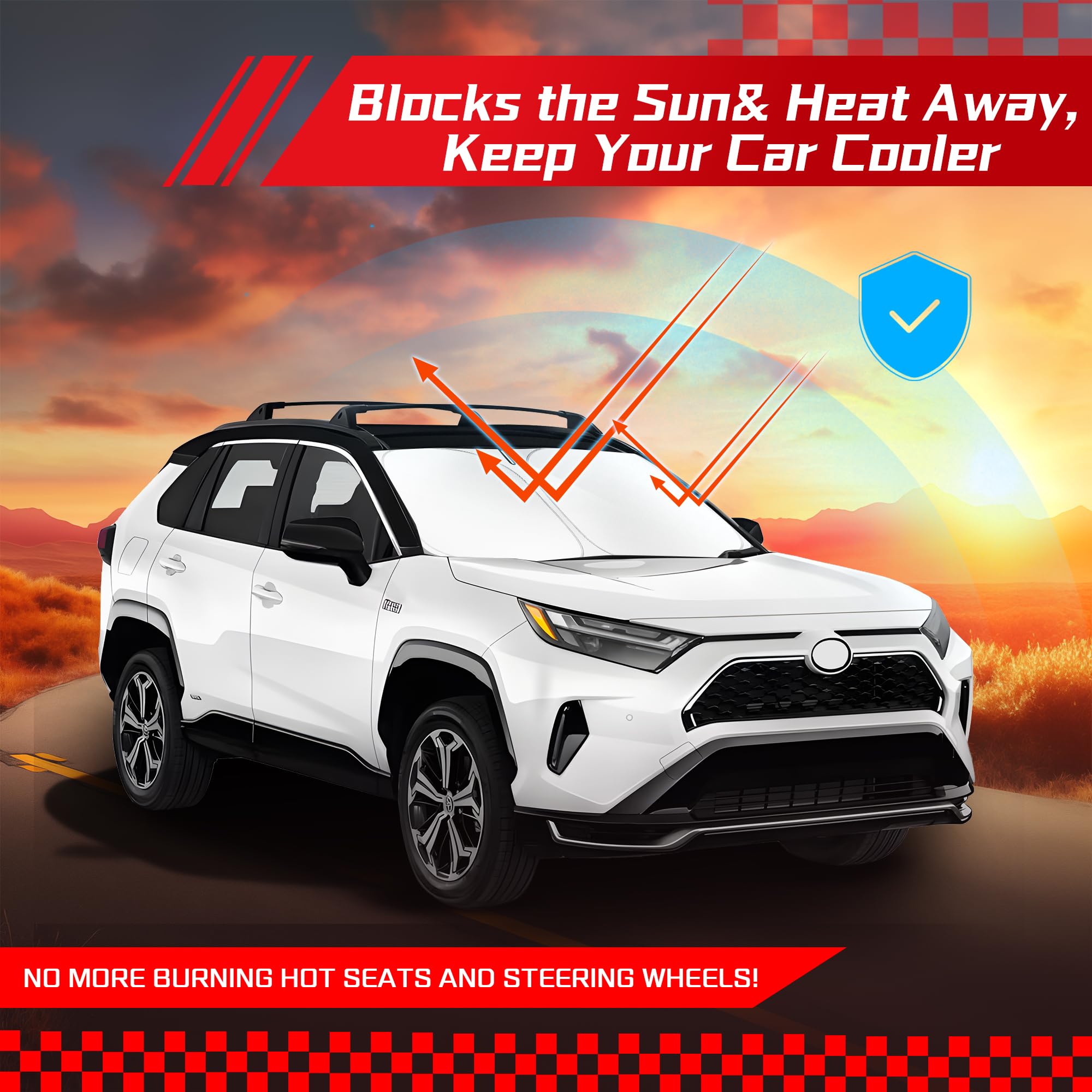 ARISMOTOR RAV4 interior protection against sun exposure fading.