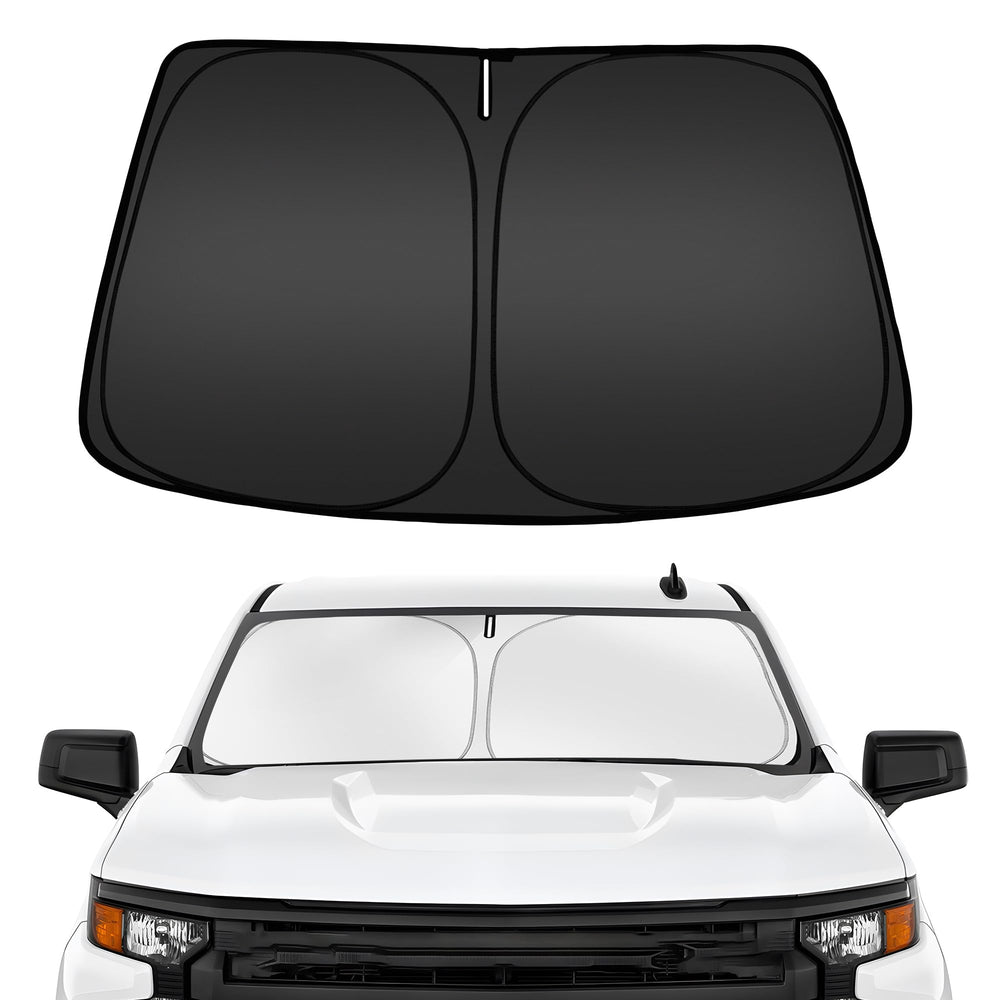 ARISMOTOR sun shade for Silverado 1500 with precise fit, reduces glare