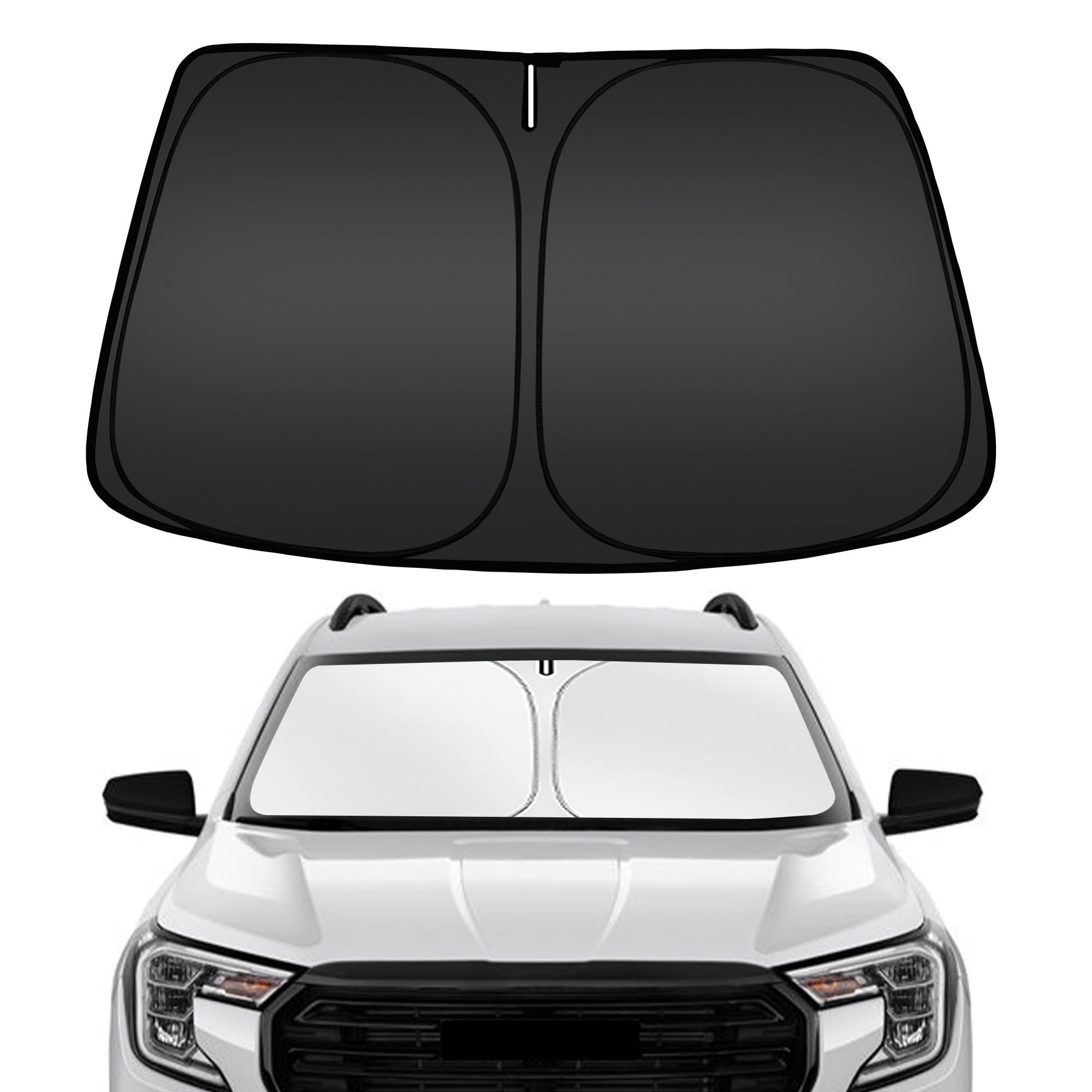 ARISMOTOR terrain windshield sunshade with custom fit blocks glare and UV rays.