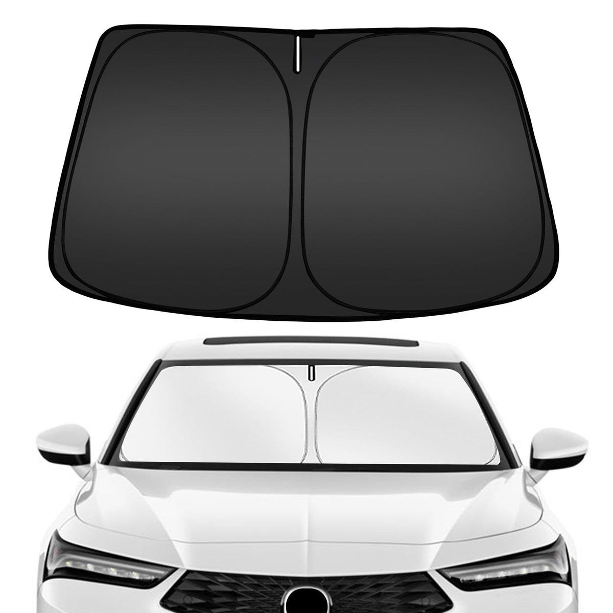 ARISMOTOR windshield sun shade on Acura Integra front window blocks UV rays and keeps interiors cooler.