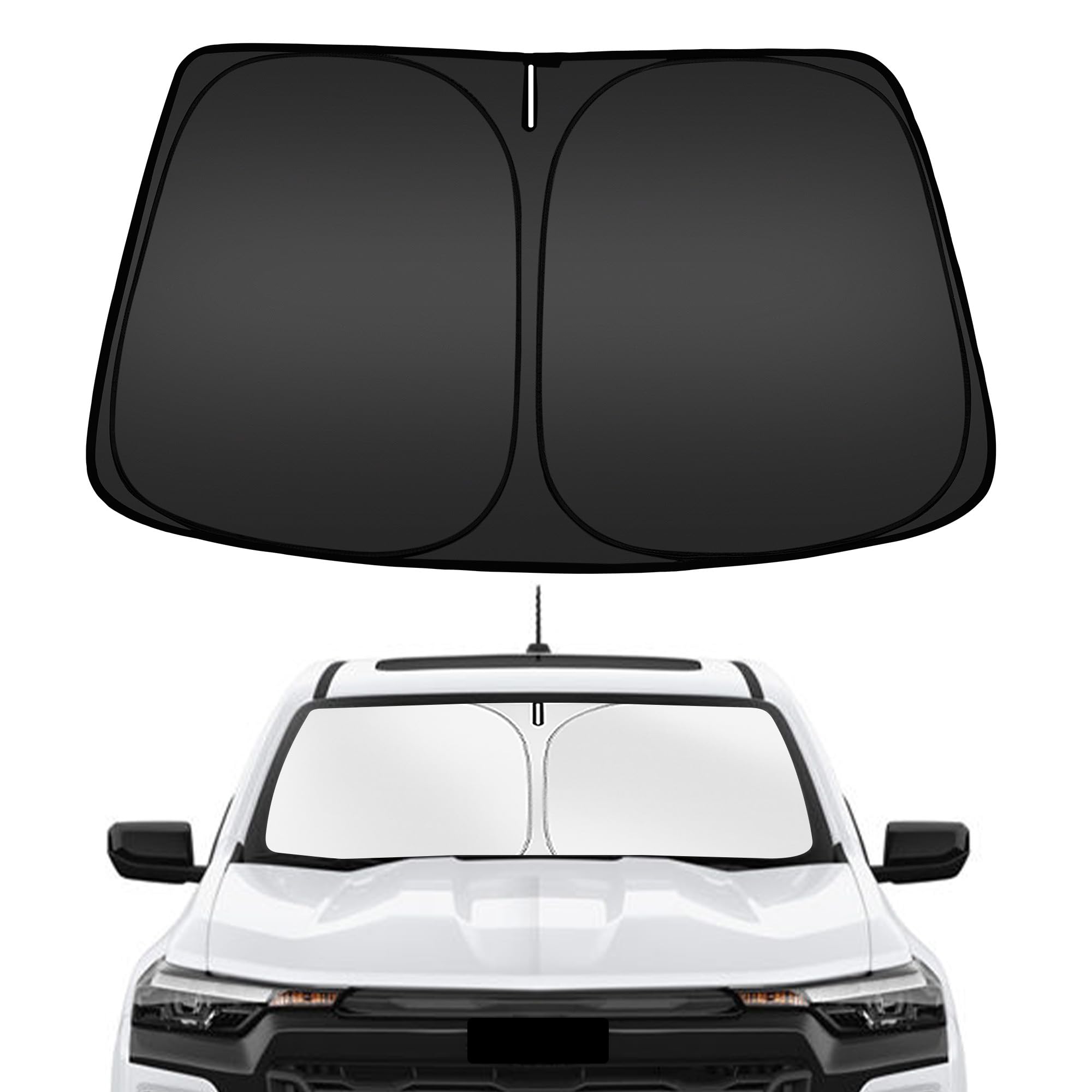 ARISMOTOR windshield sun shade for Colorado provides a custom fit and UV shielding.