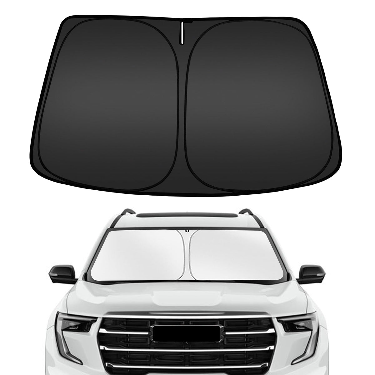 ARISMOTOR windshield sunshade on GMC Acadia front window protecting from sun and heat