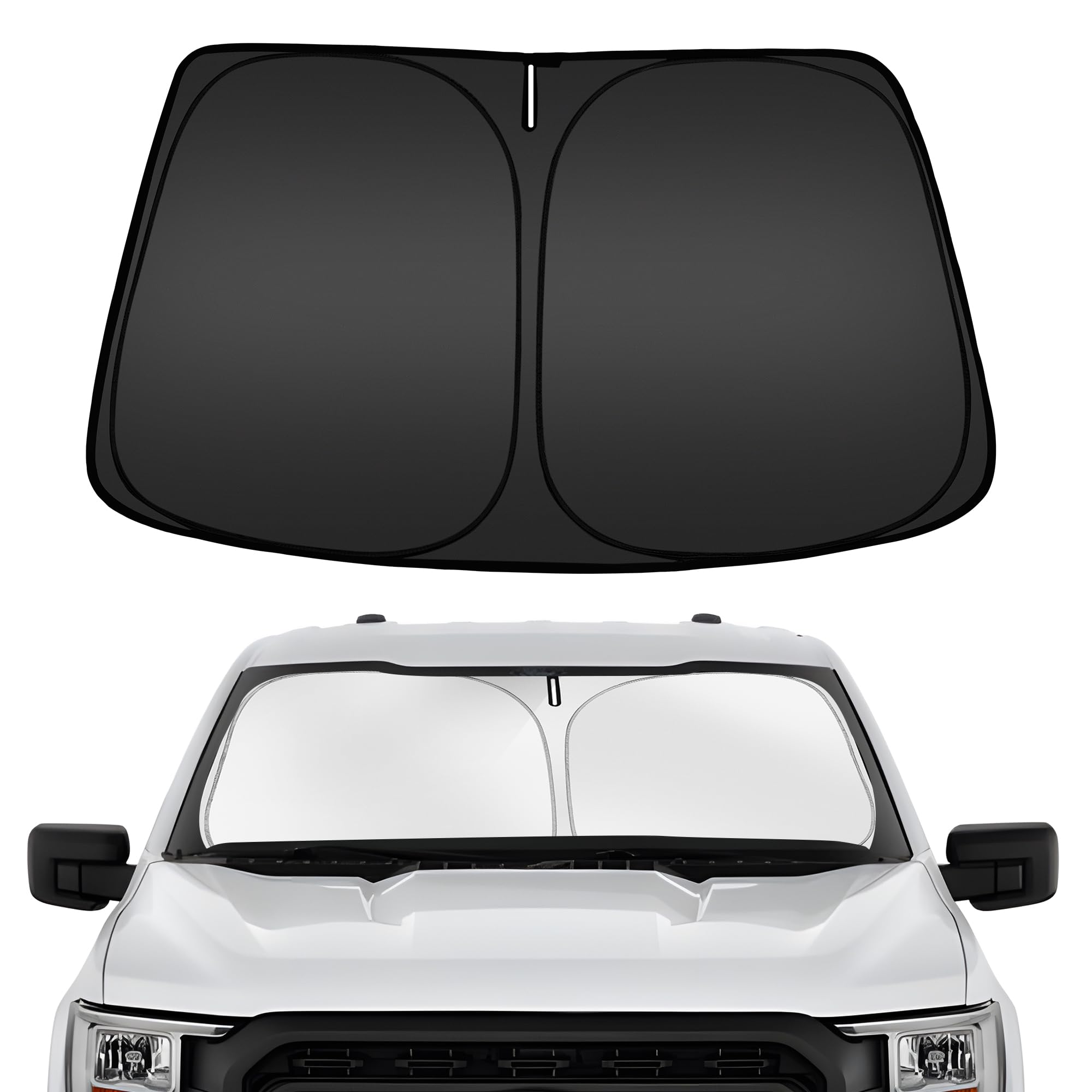 ARISMOTOR windshield sunshade custom-fit for Ford F-150 blocks sun and heat
