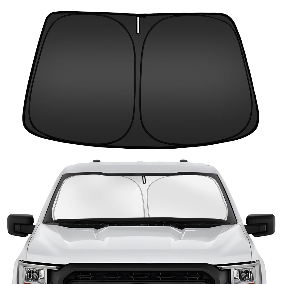 ARISMOTOR windshield sunshade custom-fit for Ford F-150 blocks sun and heat