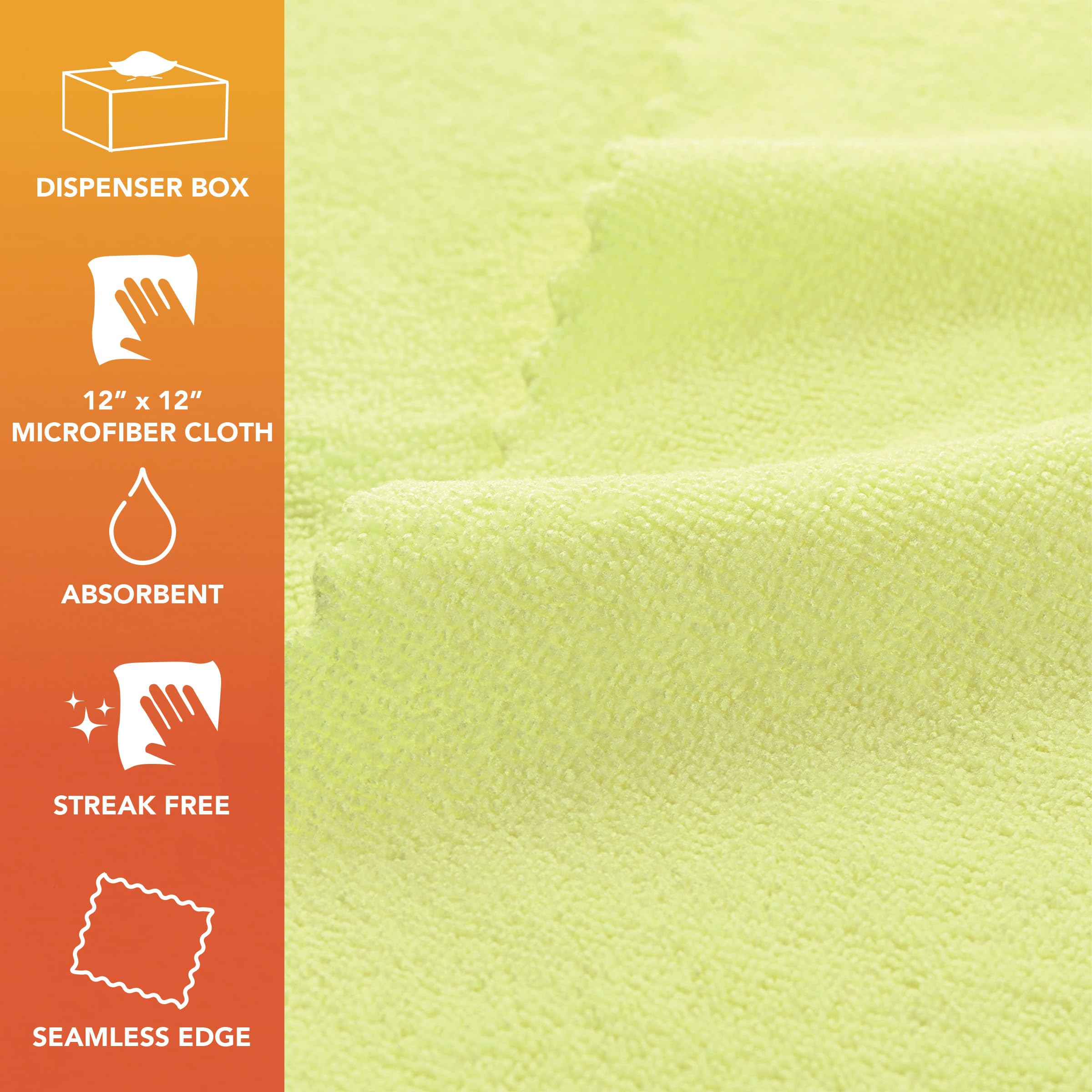 Close-up of microfiber fissures showing deep-cleaning action with minimal chemicals