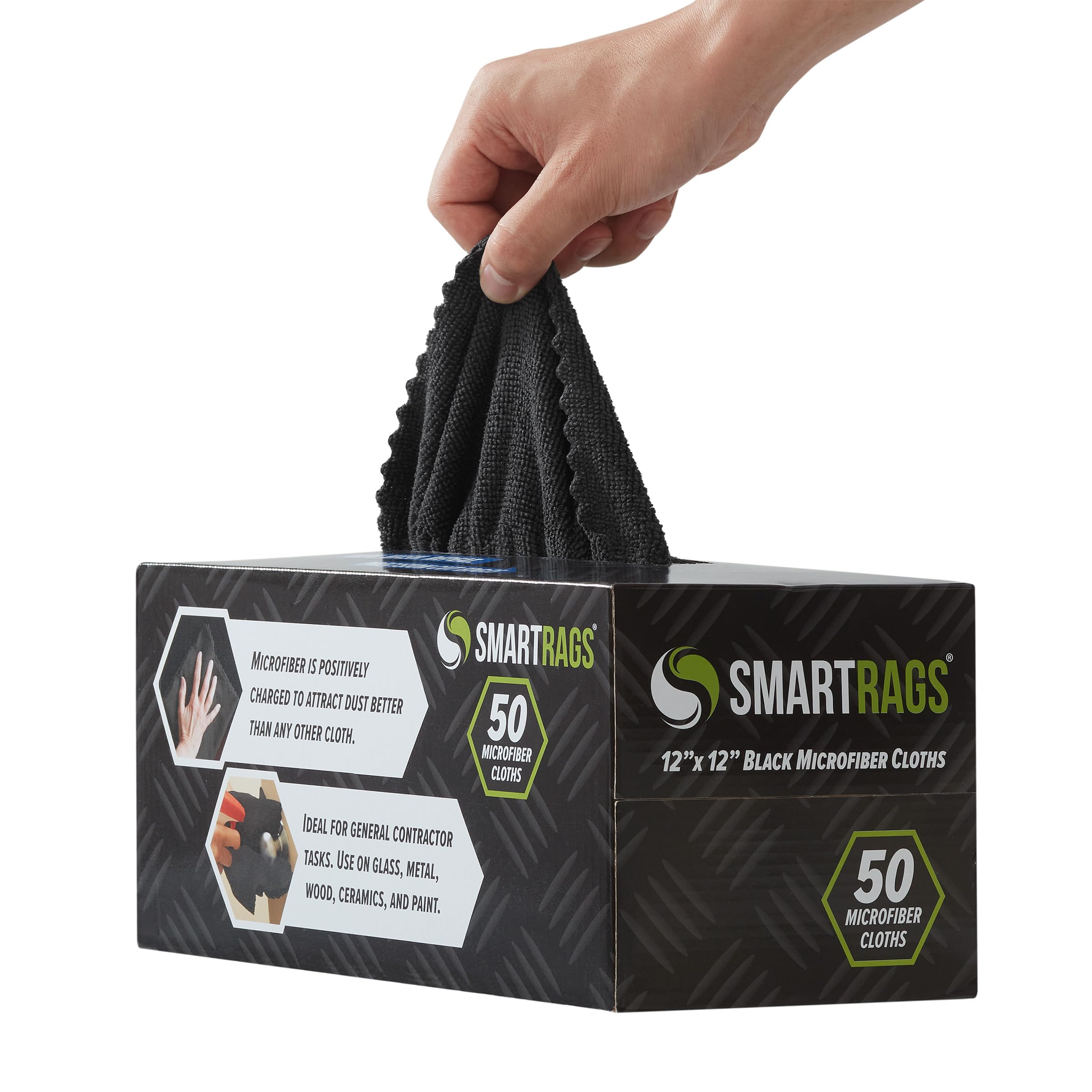 Arkwright Smart Rags used on glass for crystal-clear windows with minimal streaks.