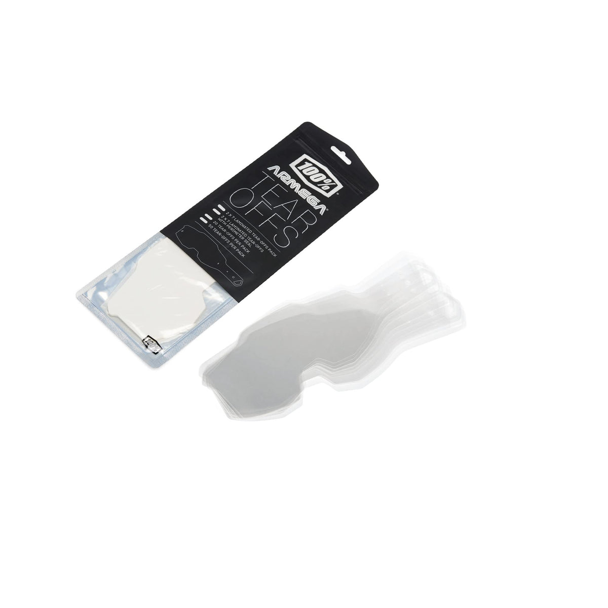 100% ARMEGA standard tear-offs for Armega goggles keep lenses clear during activity