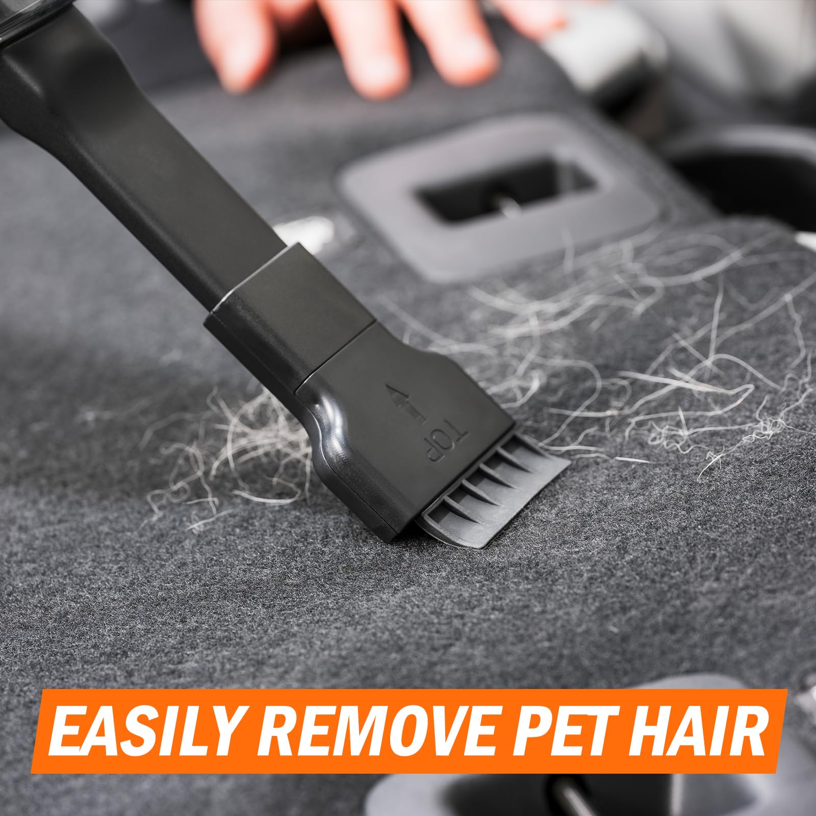 Armor All AA12V2 orange accessories laid out for pet hair removal and detailing