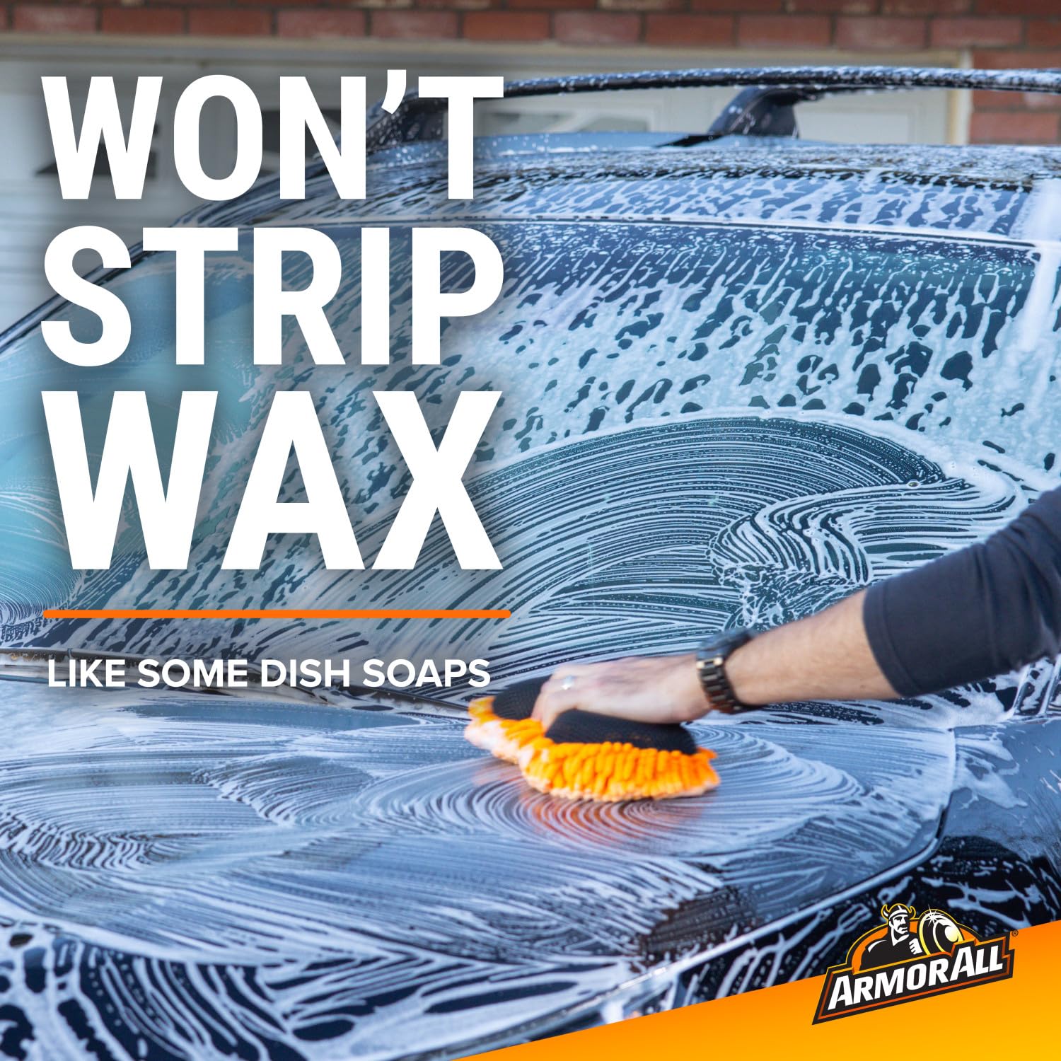 Armor All Exterior Cleaner delivers a brilliant shine after washing.