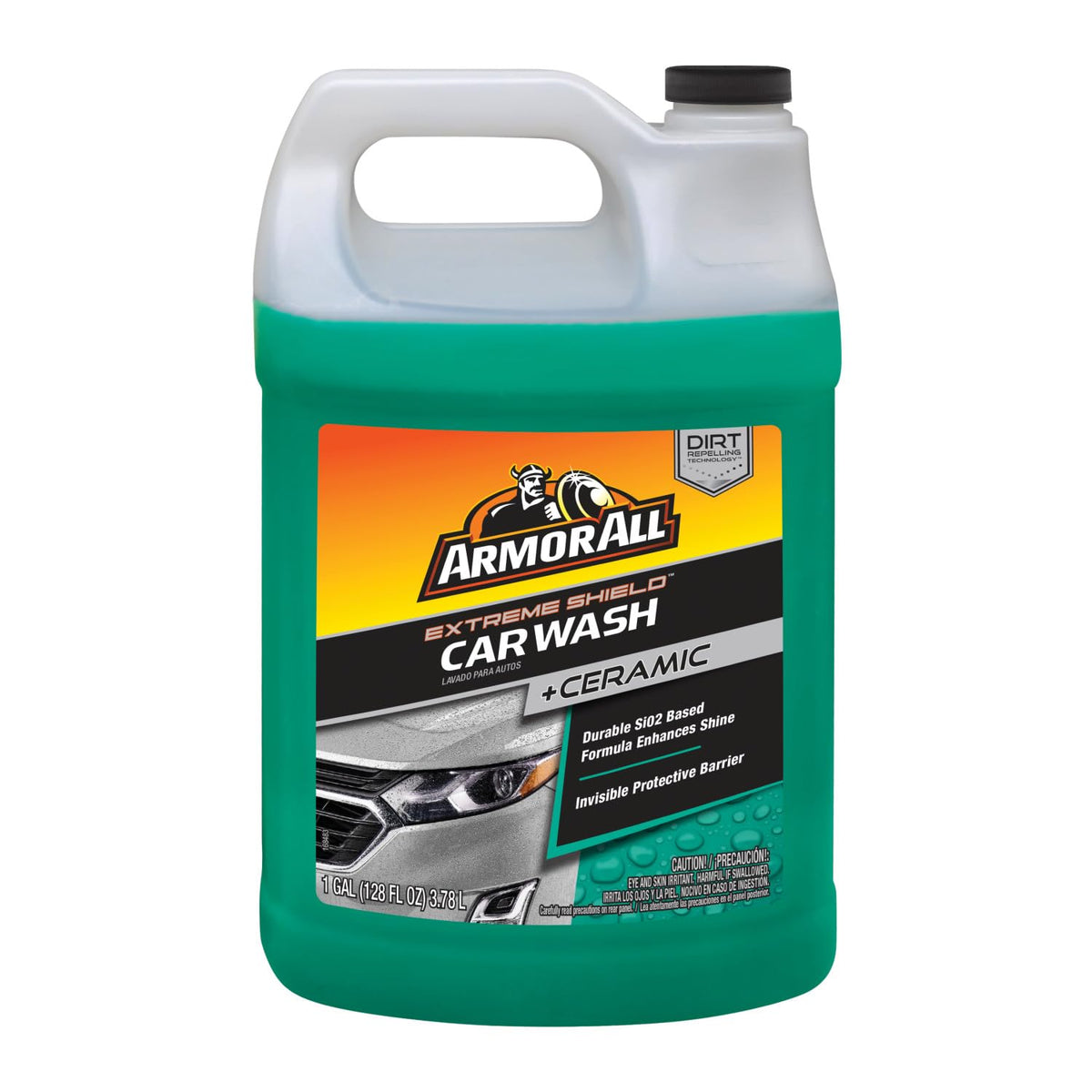 Armor All Extreme Shield Ceramic Car Wash bottle shows premium exterior protection for home car care.