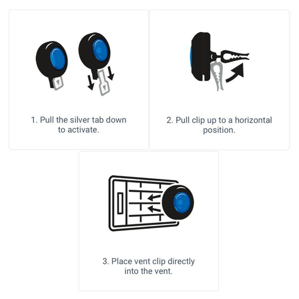 Armor All FRESHfx interior treatment clips for easy setup.