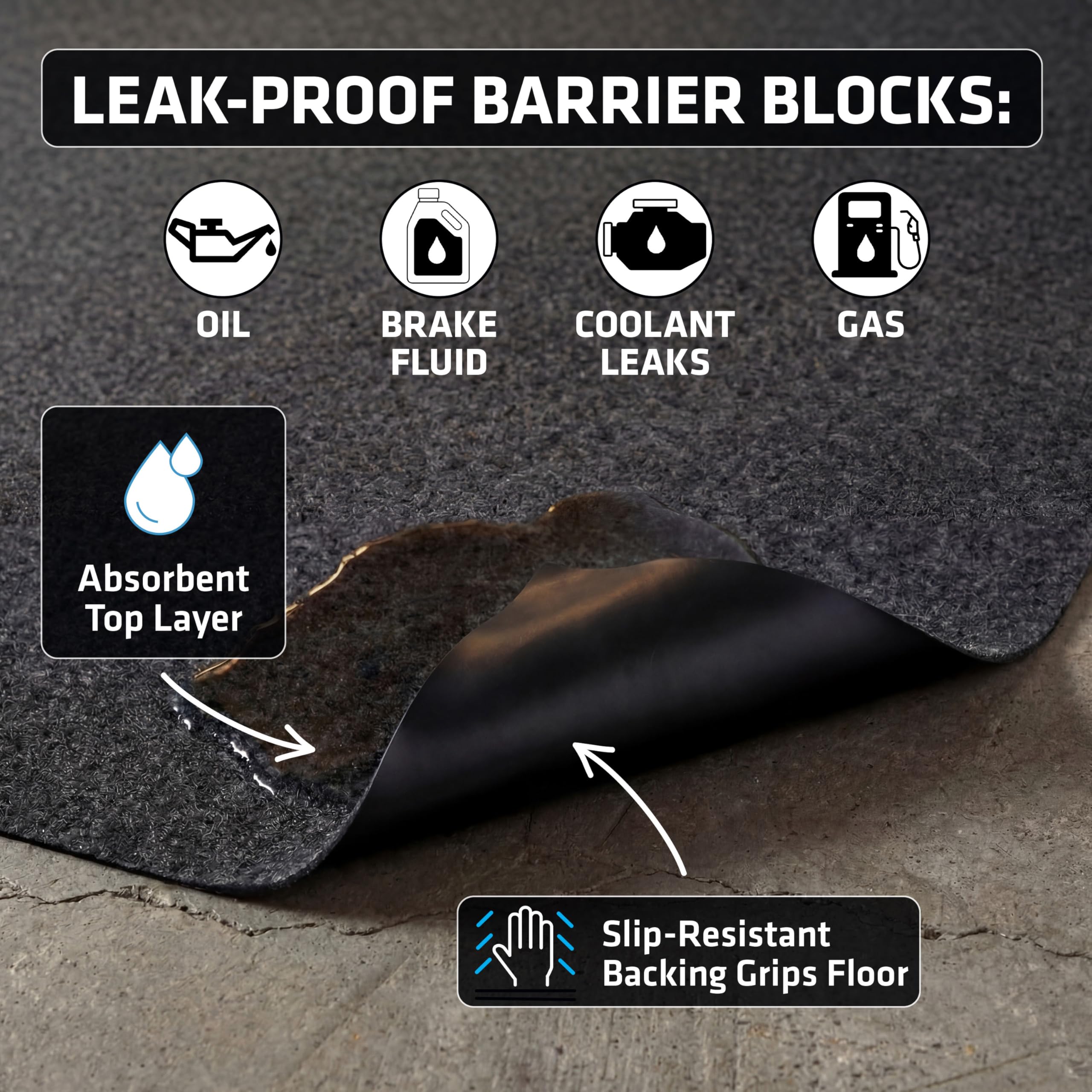 Armor All Garage Floor Mat easy cleaning and maintenance with vacuum or hose