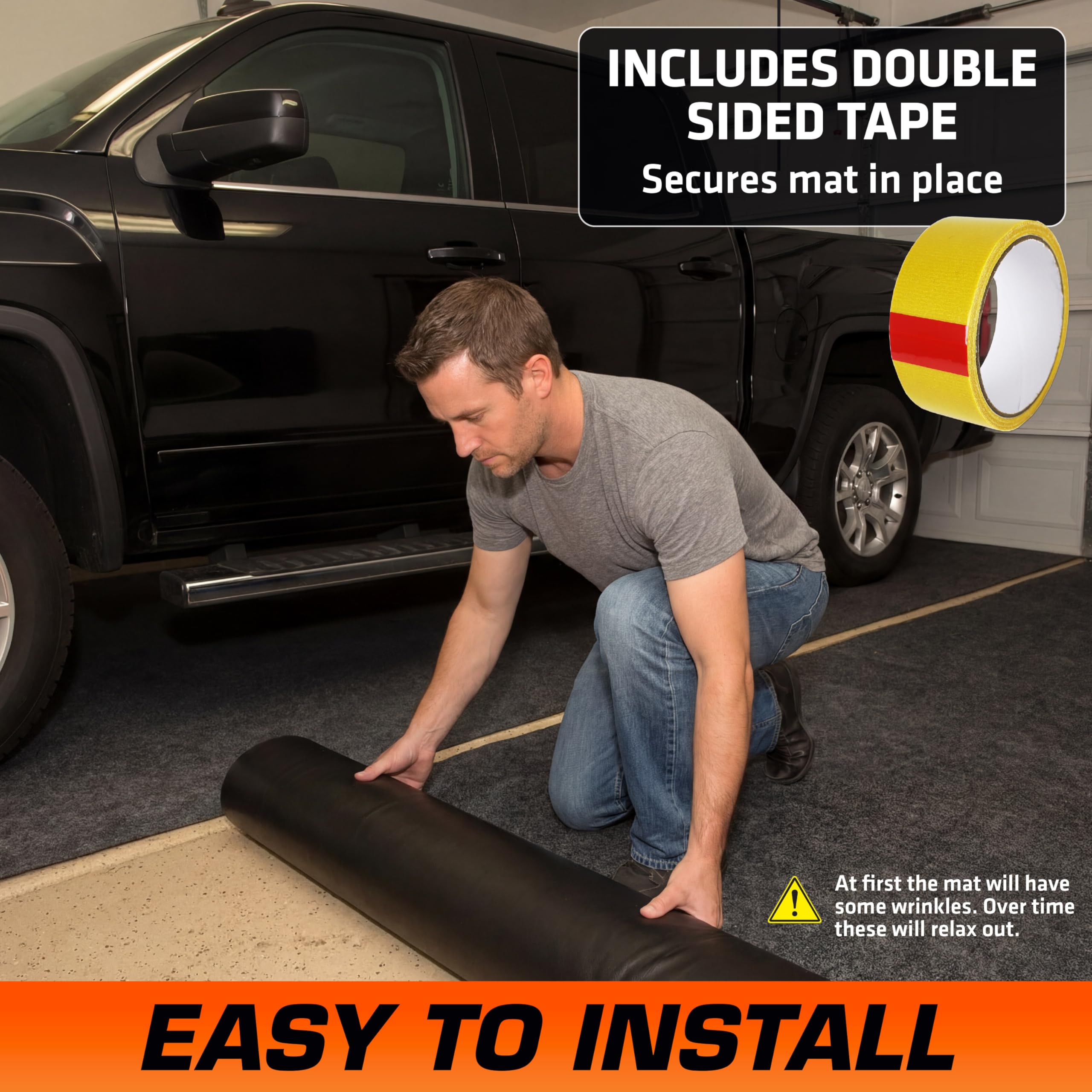 Armor All Garage Floor Mat slip-resistant backing stays put on concrete floors