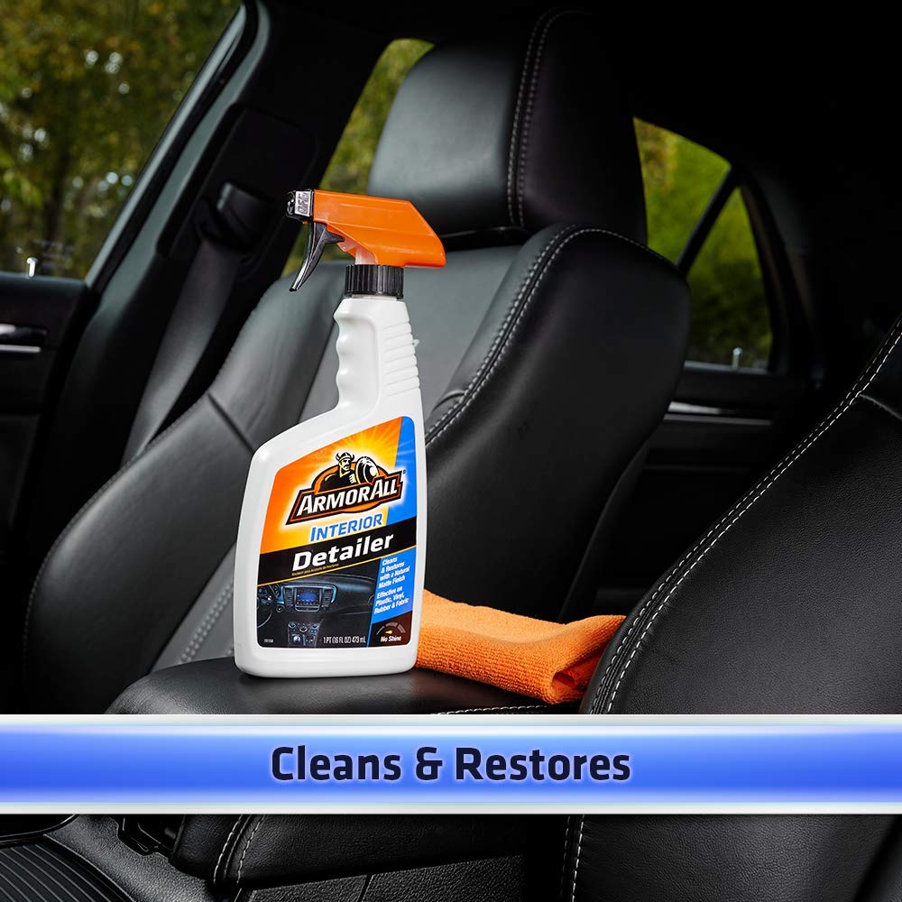 Armor All dashboard and vinyl surfaces show natural color with matte protection
