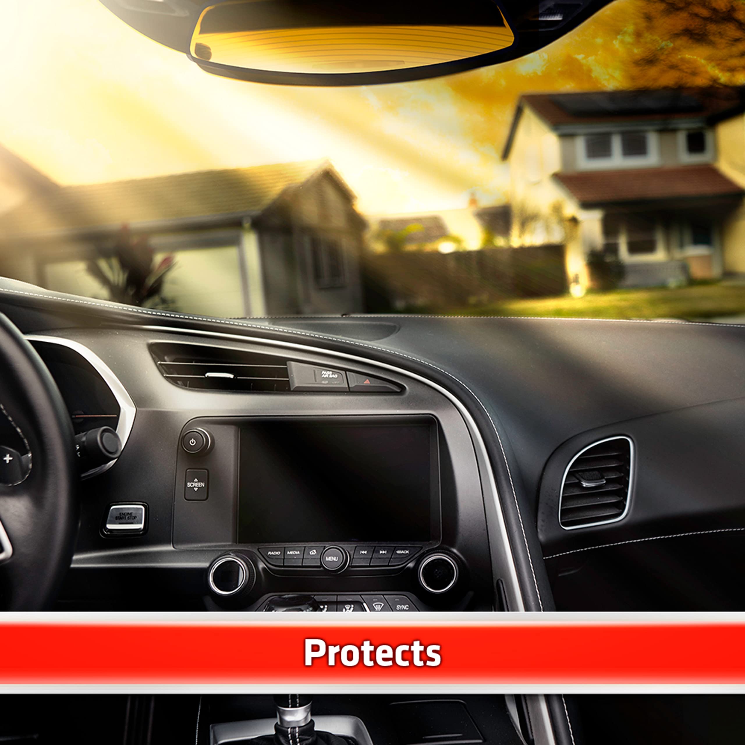 Armor All interior protectant UV protection guards vinyl and plastic surfaces.